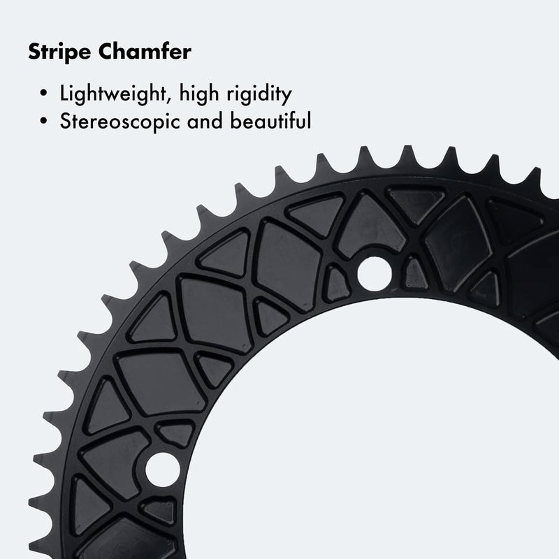 DJC Components DJC 144BCD Round Chainring and Spider Adapter Converter for Sram Direct Mount 3 Bolts Mounting to 144bcd Chainring 47T to 61T Fixed Gear Fixie Track Bike Single Speed Chainwheel 1/2 * 1/8 144 Bcd - Image 5